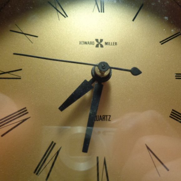 Howard Miller Quartz Mantle Clock, Gold Tone Metal Case, 8" Tall, New Movement - Picture 4 of 6